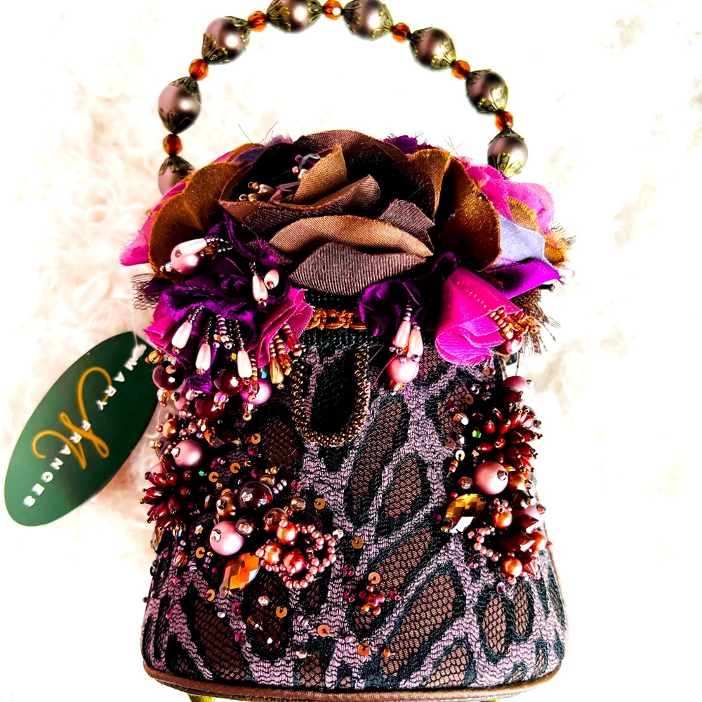 Mary Frances original handbag, floral and beads